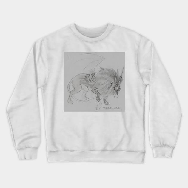 Winged Lion Crewneck Sweatshirt by pegacorna
